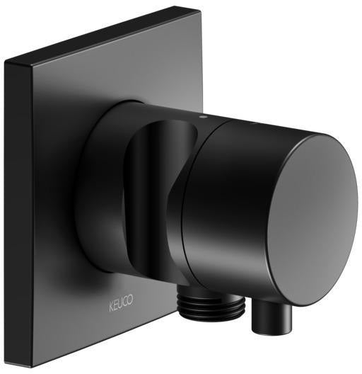 KEUCO IXMO Comfort Absperrventil UP DN15 eckig schwarz matt mit Schlauchanschluss