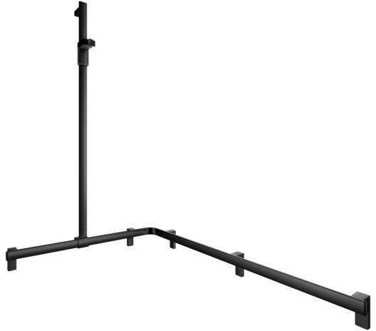 KEUCO AXESS Duschhandlauf 850 mm rechts mit Brausestange, silber-eloxiert