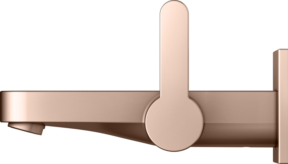 KEUCO IXMO Einhebel-Waschtischmischer Unterputz Wandmontage 187 mm Messing gebürstet