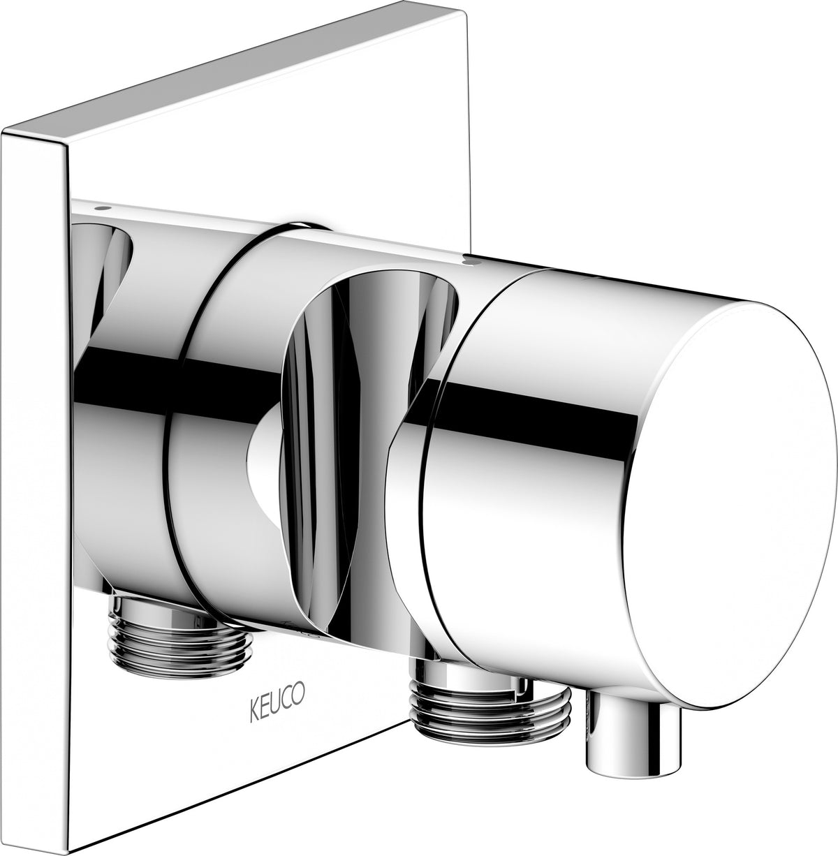 KEUCO IXMO Comfort Absperrventil eckig verchromt mit Schlauchanschluss – Unterputz DN15