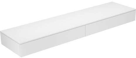 KEUCO Sideboard Edition 400, 2 Auszüge, 2100 mm, anthrazit/Glas anthrazit
