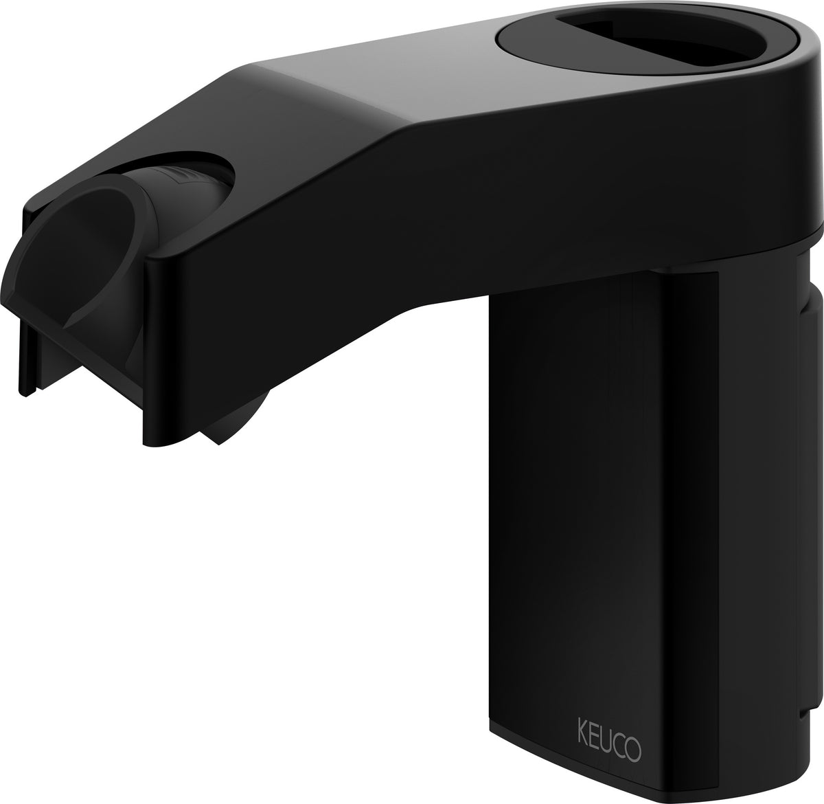 KEUCO AXESS Brausehalter 35010 höhenverstellbar schwarz matt – flexible Duschkopfhalterung