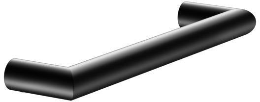 KEUCO REVA Haltegriff 328 mm in Schwarz matt – Wandmontage, Metall, gerade