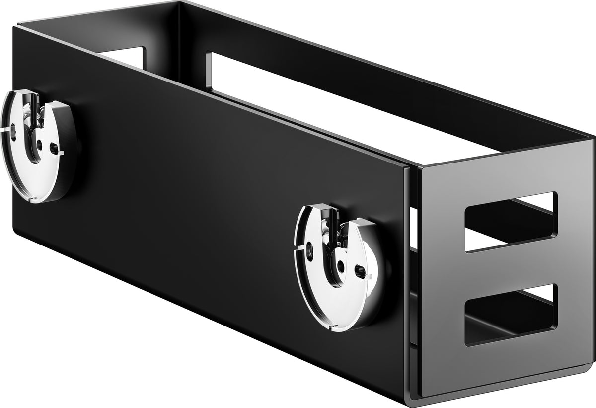 KEUCO Seifenkorb 24954, 320 x 93 x 90 mm, schwarz matt, Aluminium, mit Ablaufschlitzen