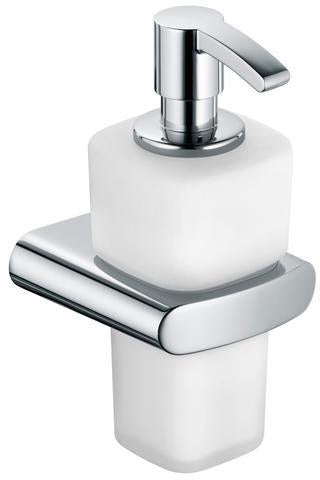 KEUCO Elegance Schaumseifenspender 11653 Opalglas verchromt mit Halter und Pumpe
