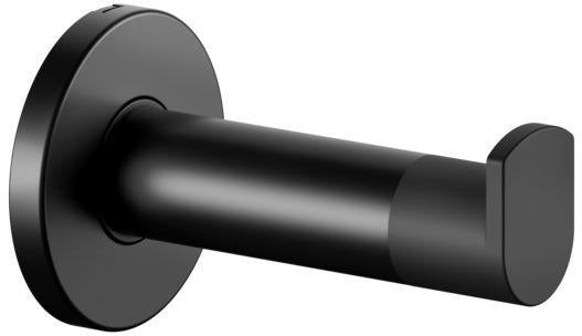 KEUCO Plan Handtuchhaken 91 mm verchromt mit Türpuffer – Einfachhaken zur Wandmontage
