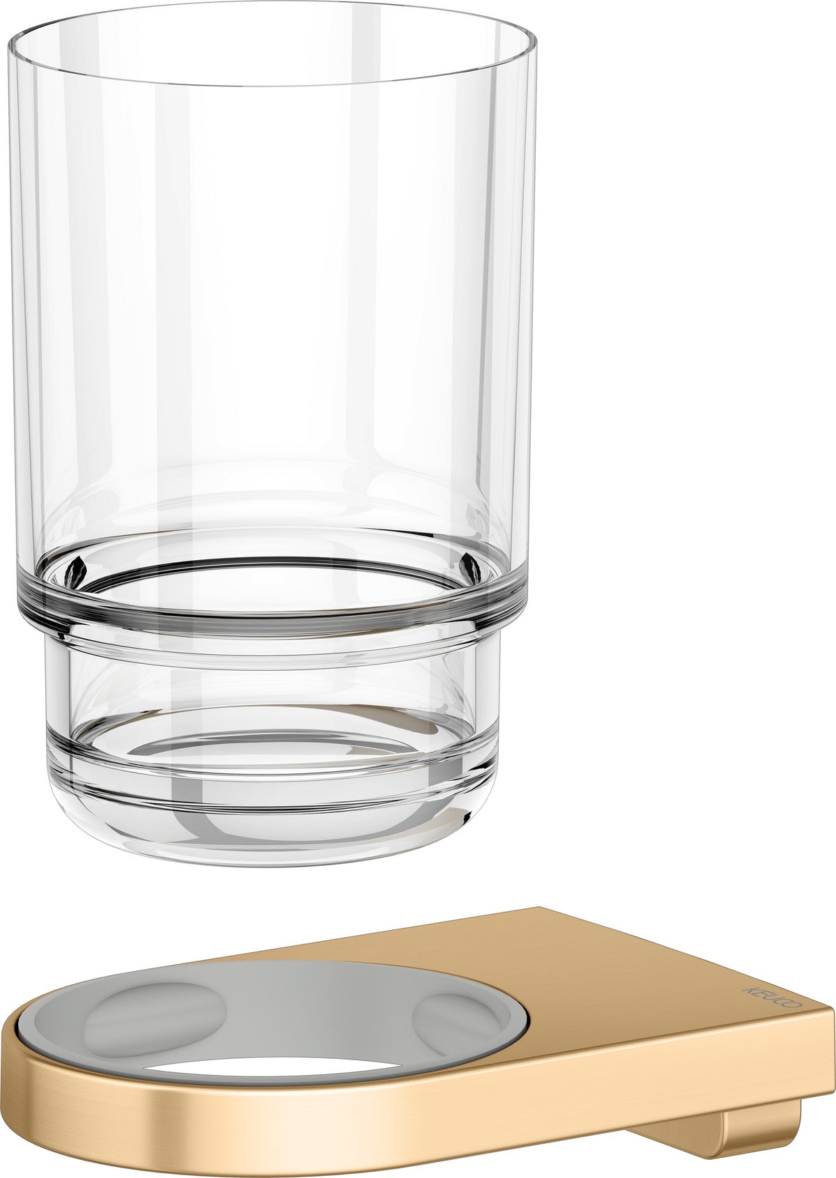 KEUCO Collection Moll Glashalter 12750 mit Echtkristall-Glas, verchromt, Wandmontage