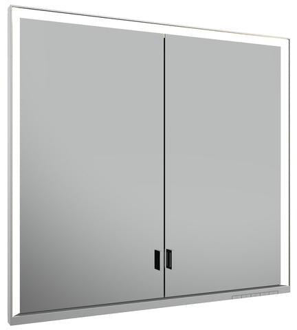 KEUCO Royal Lumos Spiegelschrank 800 mm, Wandeinbau, silber-eloxiert, LED-Beleuchtung