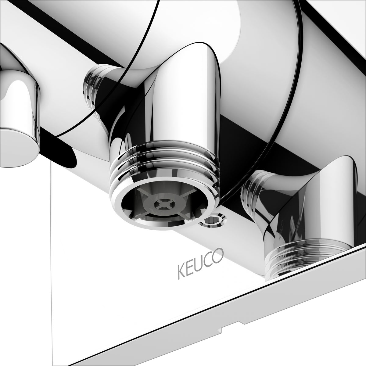 KEUCO IXMO Comfort Absperrventil eckig verchromt mit Schlauchanschluss – Unterputz DN15