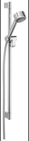 KEUCO Plan blue Brause-Set verchromt – Brausestange 850 mm, Handbrause mit 3 Strahlarten & Schlauch 1600 mm