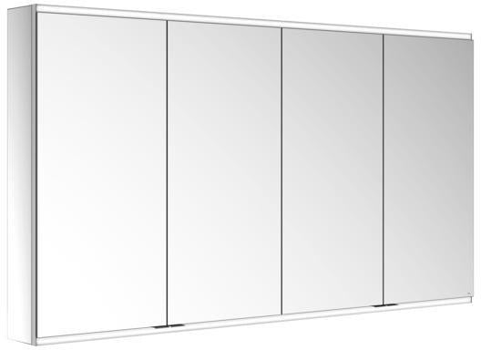 KEUCO Royal Modular 2.0 Spiegelschrank 1700 mm beleuchtet, silber-eloxiert, 4 Türen, Wandvorbau