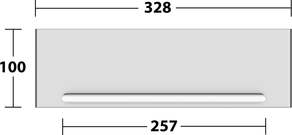 KEUCO Edition 400 Duschablage mit Glasabzieher, Aluminium silber-eloxiert, 328 mm