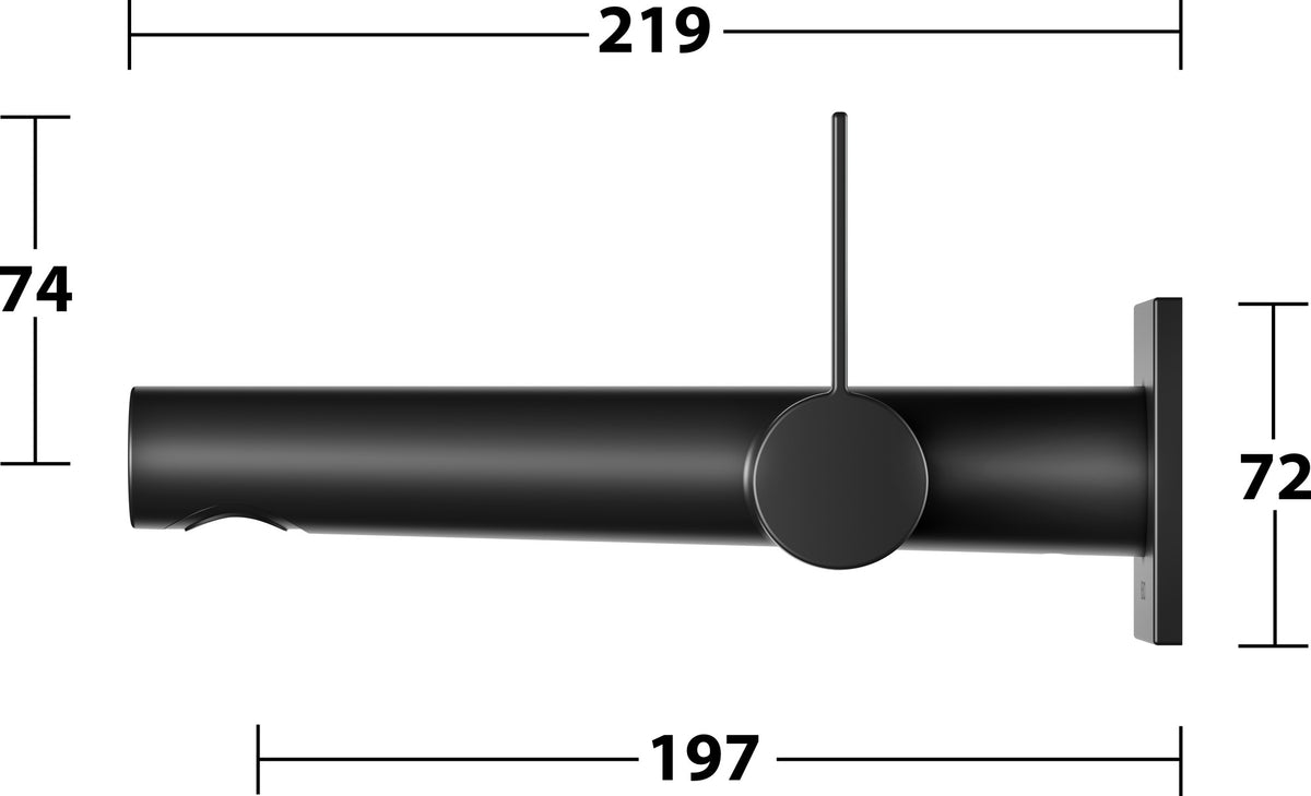 KEUCO IXMO Pure Einhebel-Waschtischmischer Unterputz, eckig, Ausladung 165 mm, schwarz matt