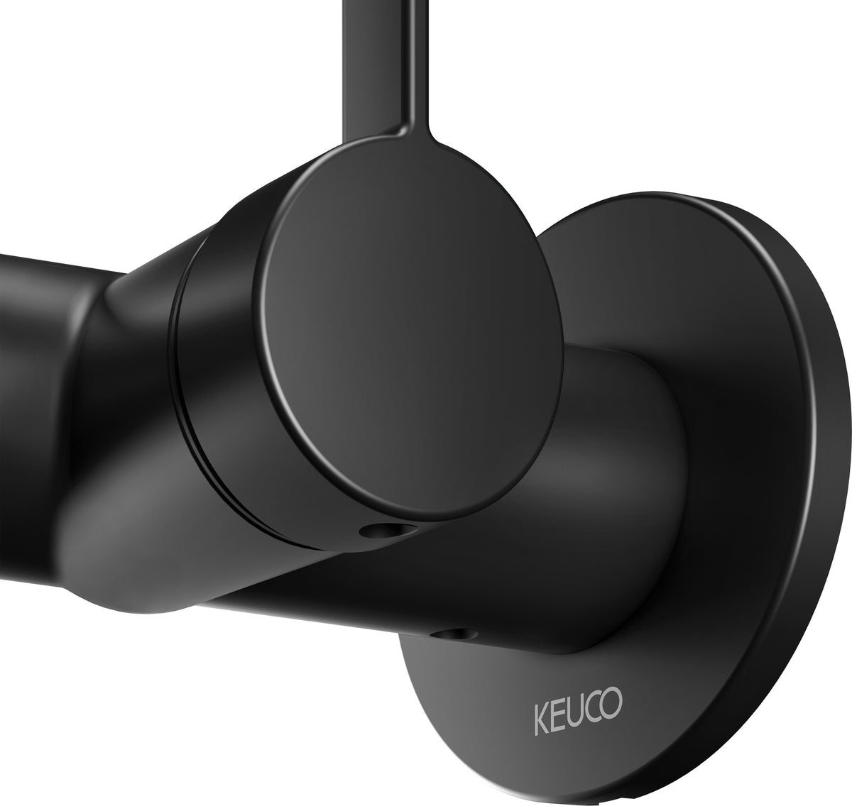 KEUCO IXMO Einhebel-Waschtischmischer Unterputz, rund, Ausladung 165 mm, schwarz matt