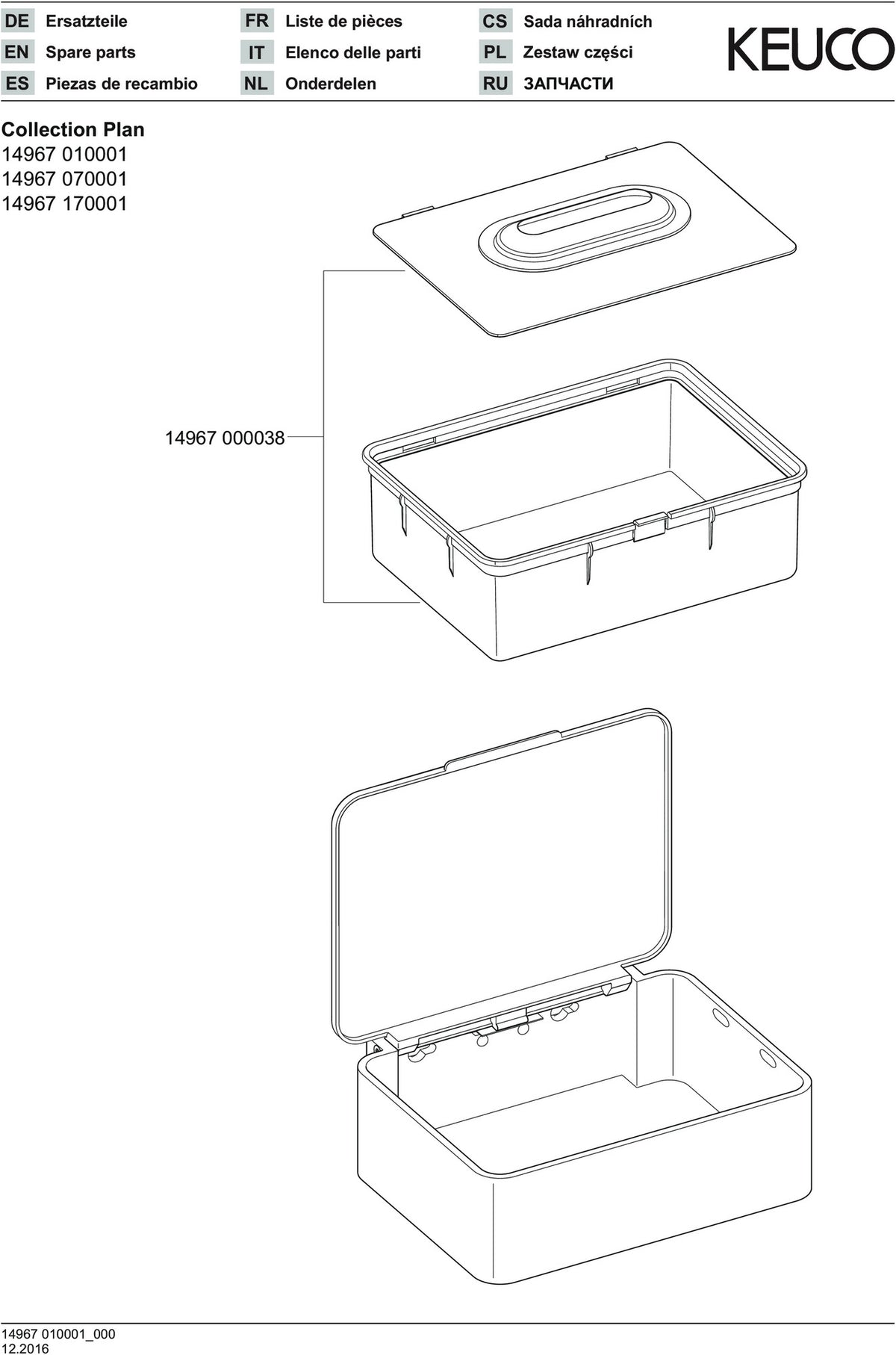 KEUCO Feuchtpapierbox Plan 14967 verchromt – Wandmontage Feuchttücherbox mit Deckel