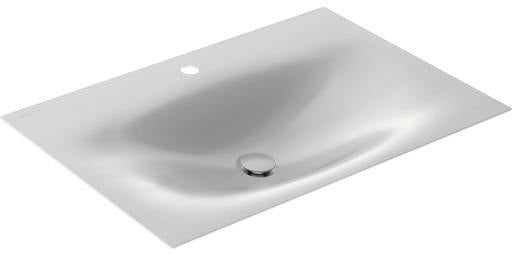 KEUCO Edition 11 Art Emaille-Waschtisch 806 mm mit 1-Loch-Bohrung in Weiß