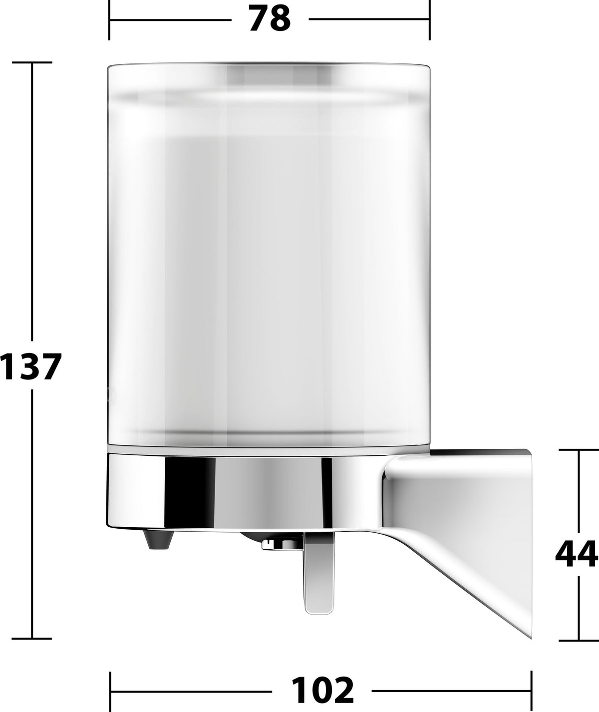 KEUCO Aveno Lotionspender verchromt mit Halter und Pumpe – Wandmontage