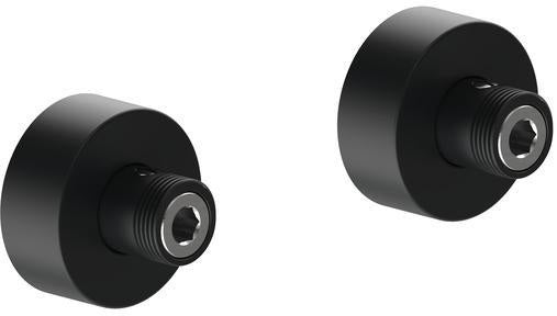 KEUCO S-Anschluss Set 59926, 60 mm, schwarz matt, mit integrierter Absperrung