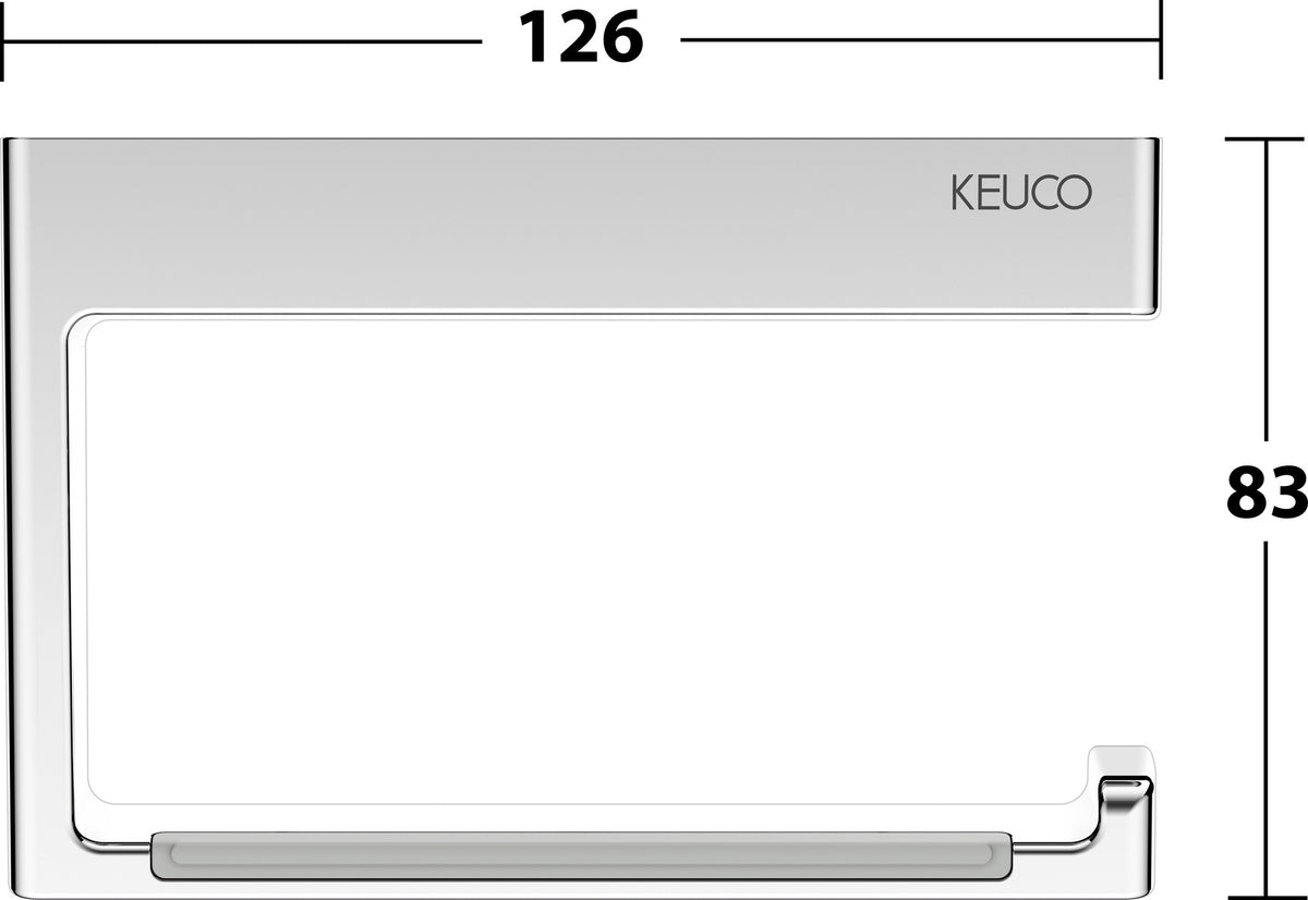 KEUCO Aveno Toilettenpapierhalter 14662, offene Form, verchromt – Wandmontage