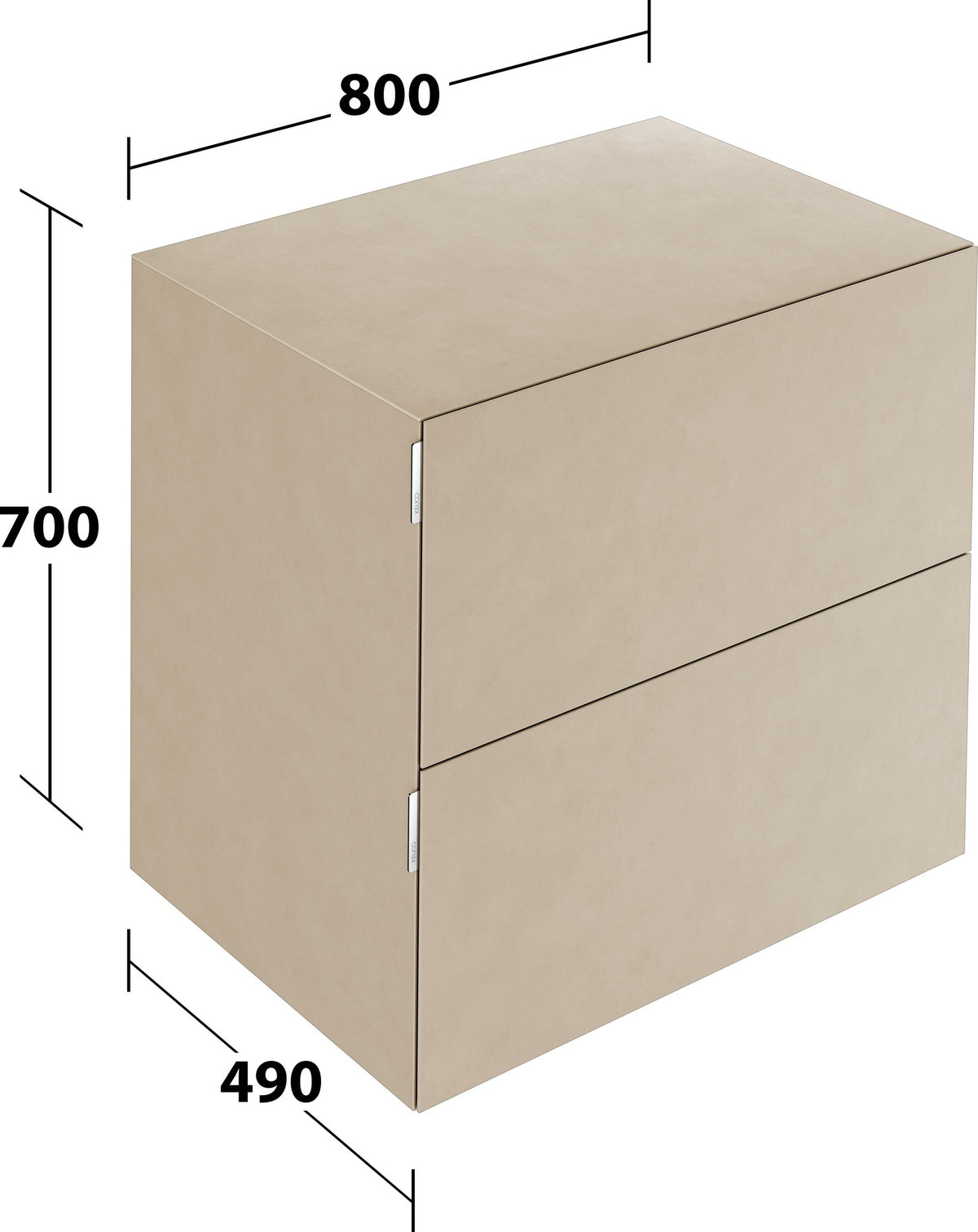 KEUCO Edition 11 Art Sideboard 400 mm mit 2 Auszügen und Beleuchtung – Weiß / Glas Weiß