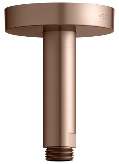 KEUCO Brausearm Elegance 51688, Deckenanschluss, 100 mm, verchromt – Rundes Design für die Deckenmontage