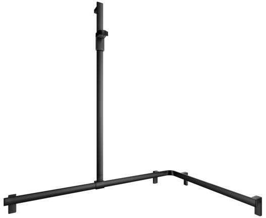 KEUCO AXESS Duschhandlauf 850 mm rechts mit Brausestange, silber-eloxiert