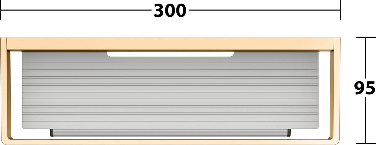 KEUCO Duschkorb Edition 11 mit Glasabzieher, verchromt/silber-eloxiert, Wandmontage