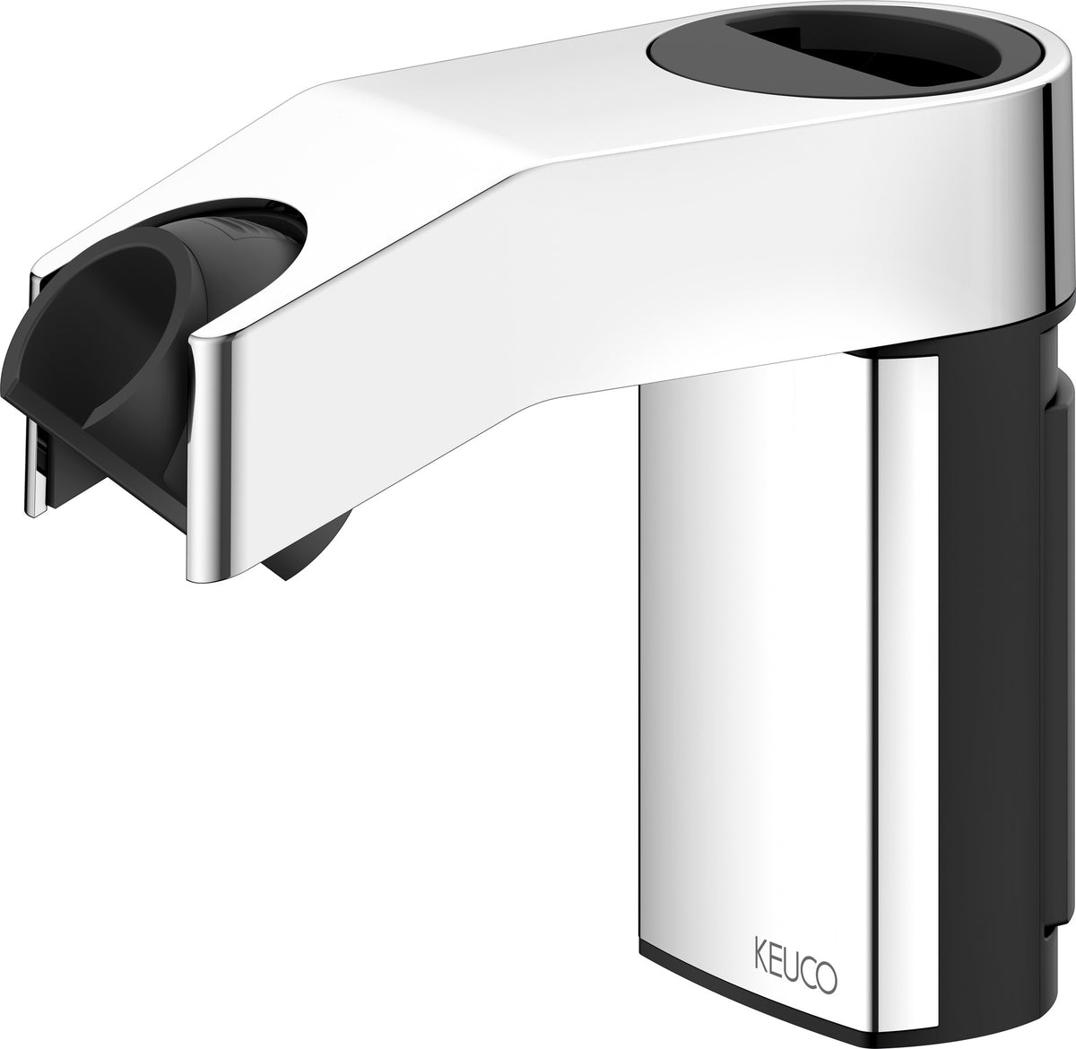 KEUCO AXESS Brausehalter 35010 höhenverstellbar schwarz matt – flexible Duschkopfhalterung