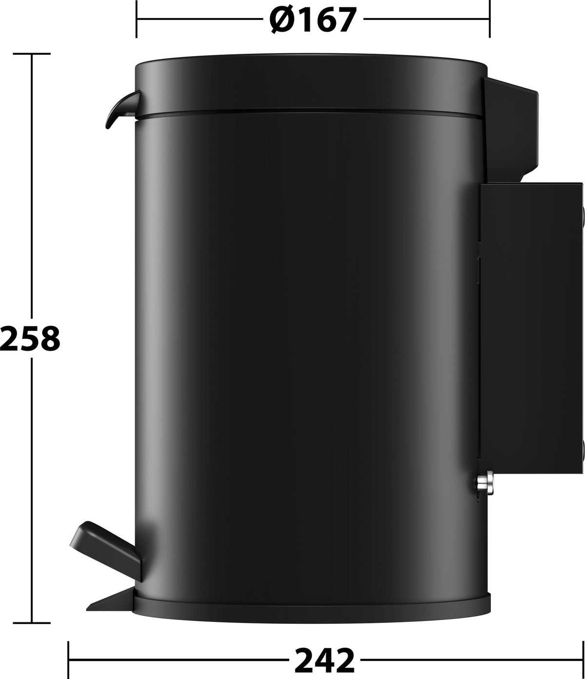 KEUCO Hygieneabfallsammler Plan 14977 – Wandhängend, Chrom-Finish, 3 Liter