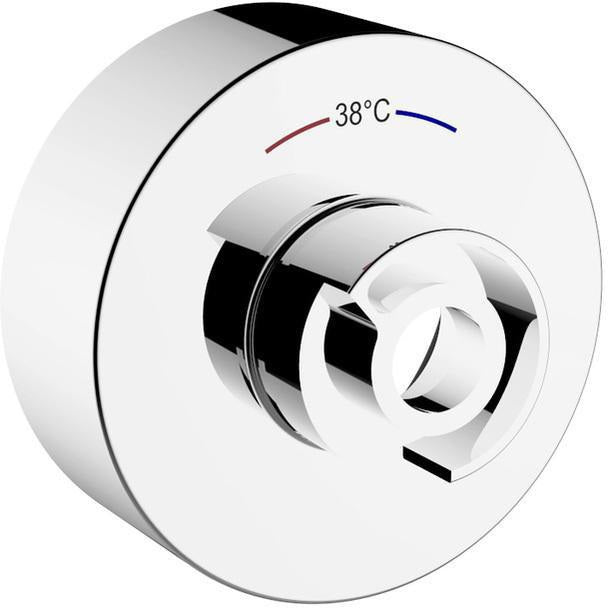 Keuco Verlängerungsrosette rund 25 mm verchromt – Messing, Ø 90 mm, für Thermostatarmaturen