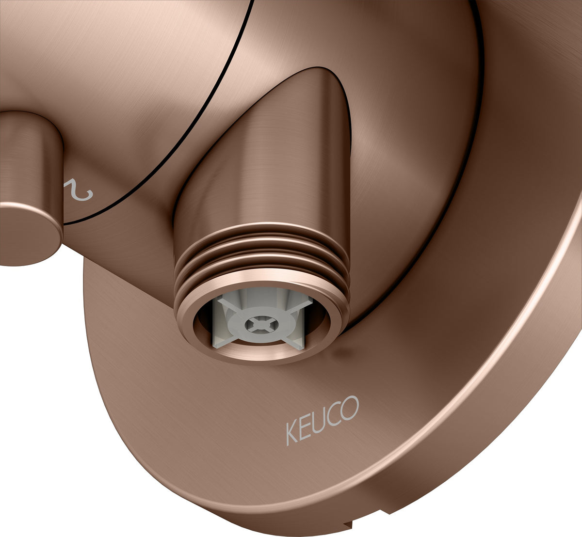 KEUCO IXMO Comfort 2-Wege Umstellventil Unterputz DN15 – Messing gebürstet, rund