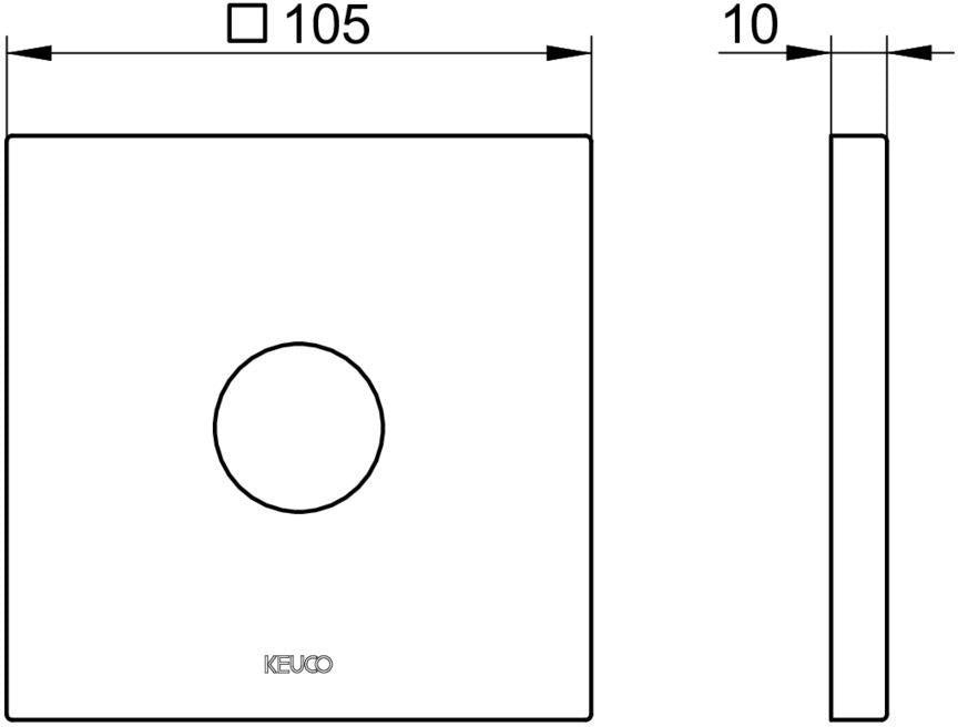 KEUCO IXMO Wandrosette 59545 rund 105 mm verchromt – Messing-Armaturenrosette