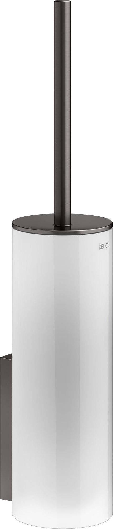 KEUCO Edition 400 Toilettenbürstengarnitur mit Echtkristalleinsatz, Nickel gebürstet