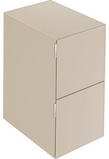 KEUCO Edition 11 Art Sideboard 400 mm mit 2 Auszügen und Beleuchtung – Weiß / Glas Weiß