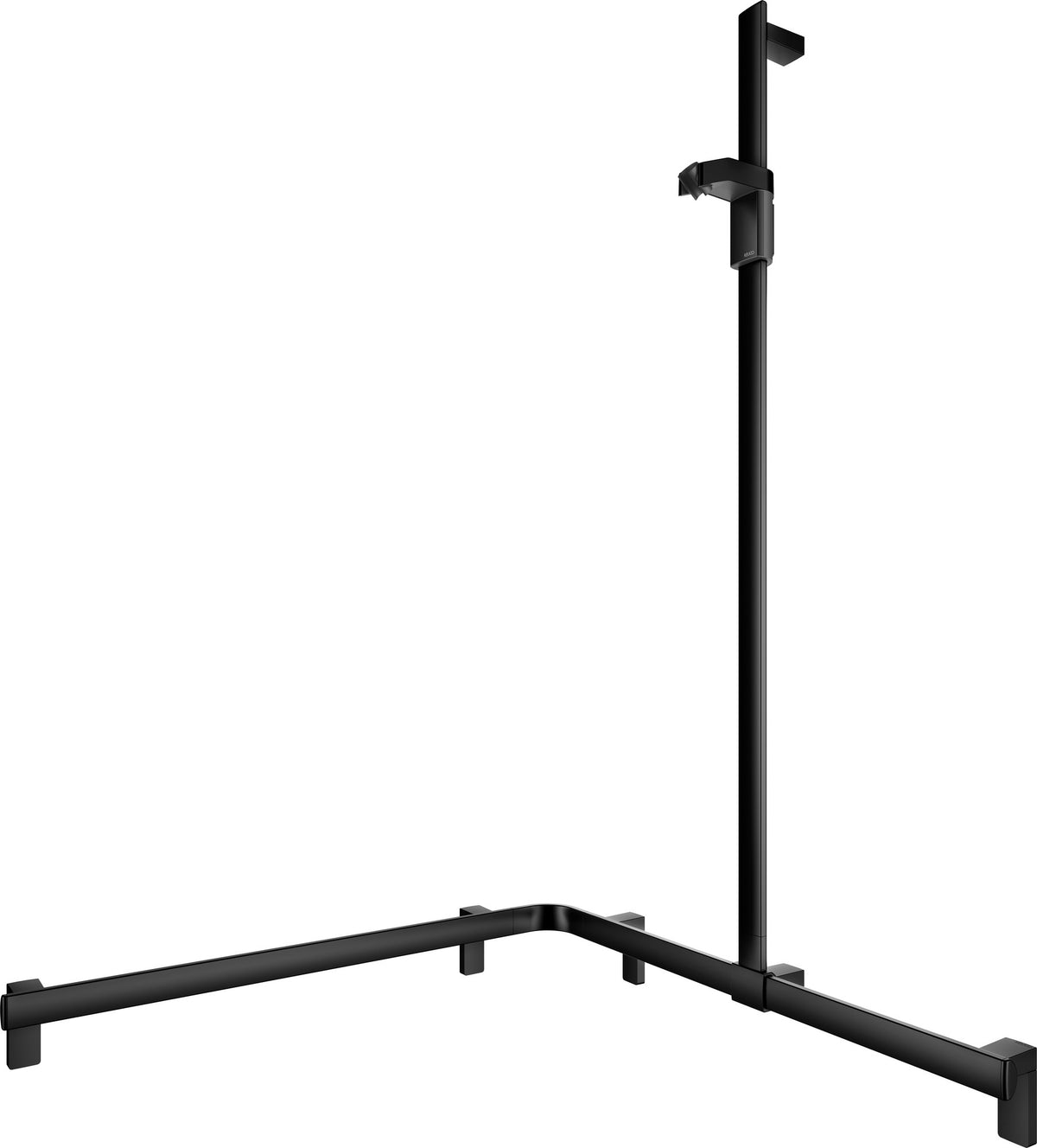 KEUCO AXESS Duschhandlauf 850 mm rechts mit Brausestange, silber-eloxiert