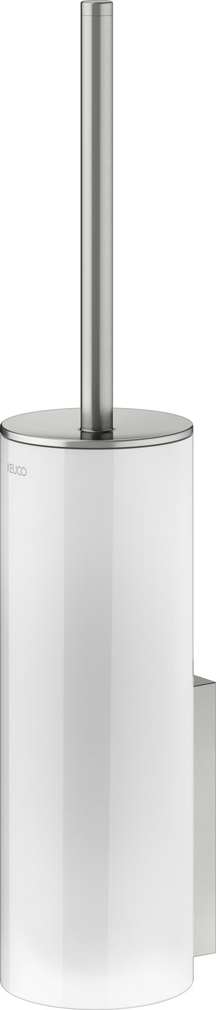 KEUCO Edition 400 Toilettenbürstengarnitur mit Echtkristalleinsatz, Nickel gebürstet