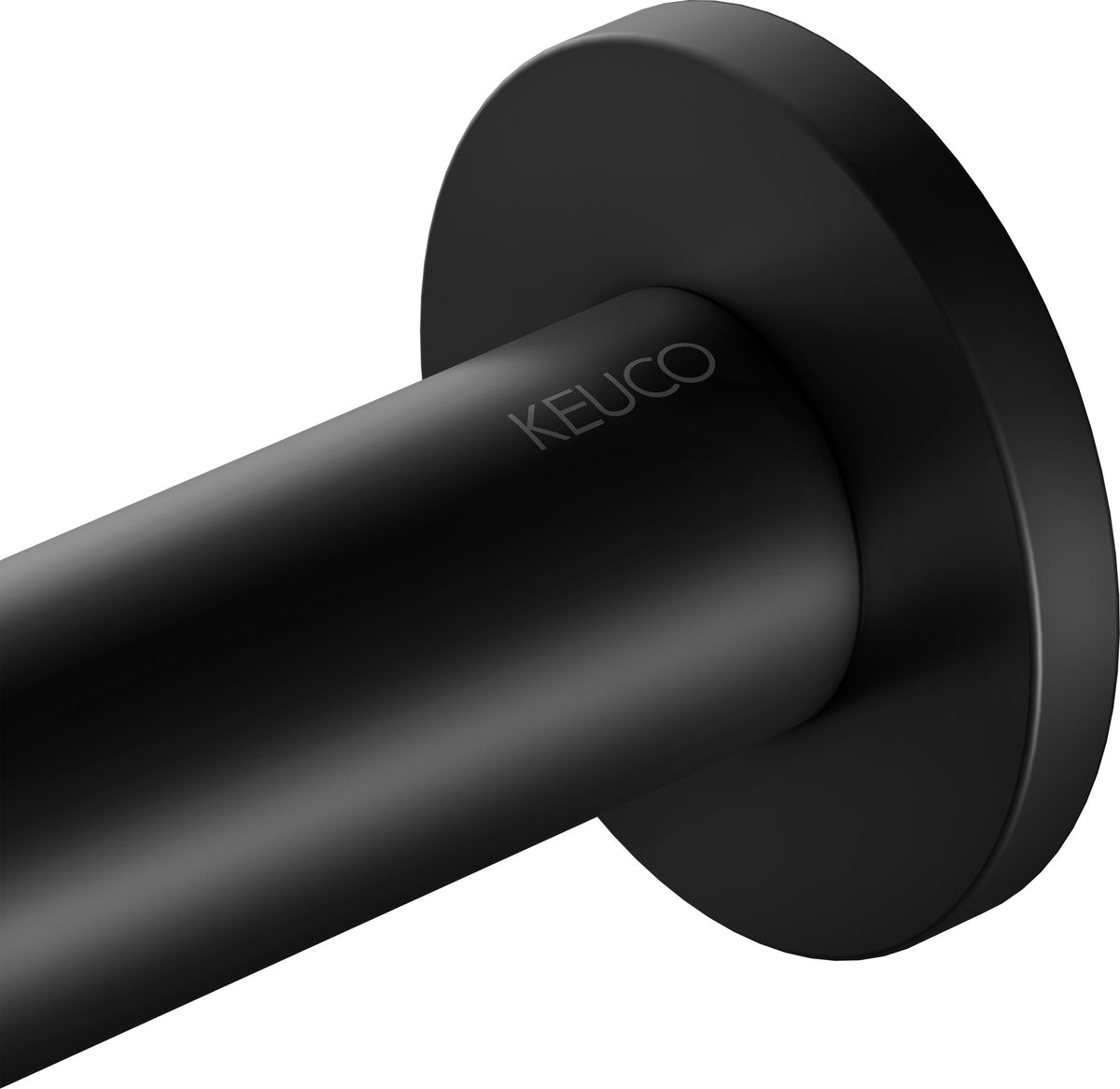 KEUCO REVA Handtuchhalter 340 mm schwarz matt – 1-armig, starr, zur Wandmontage