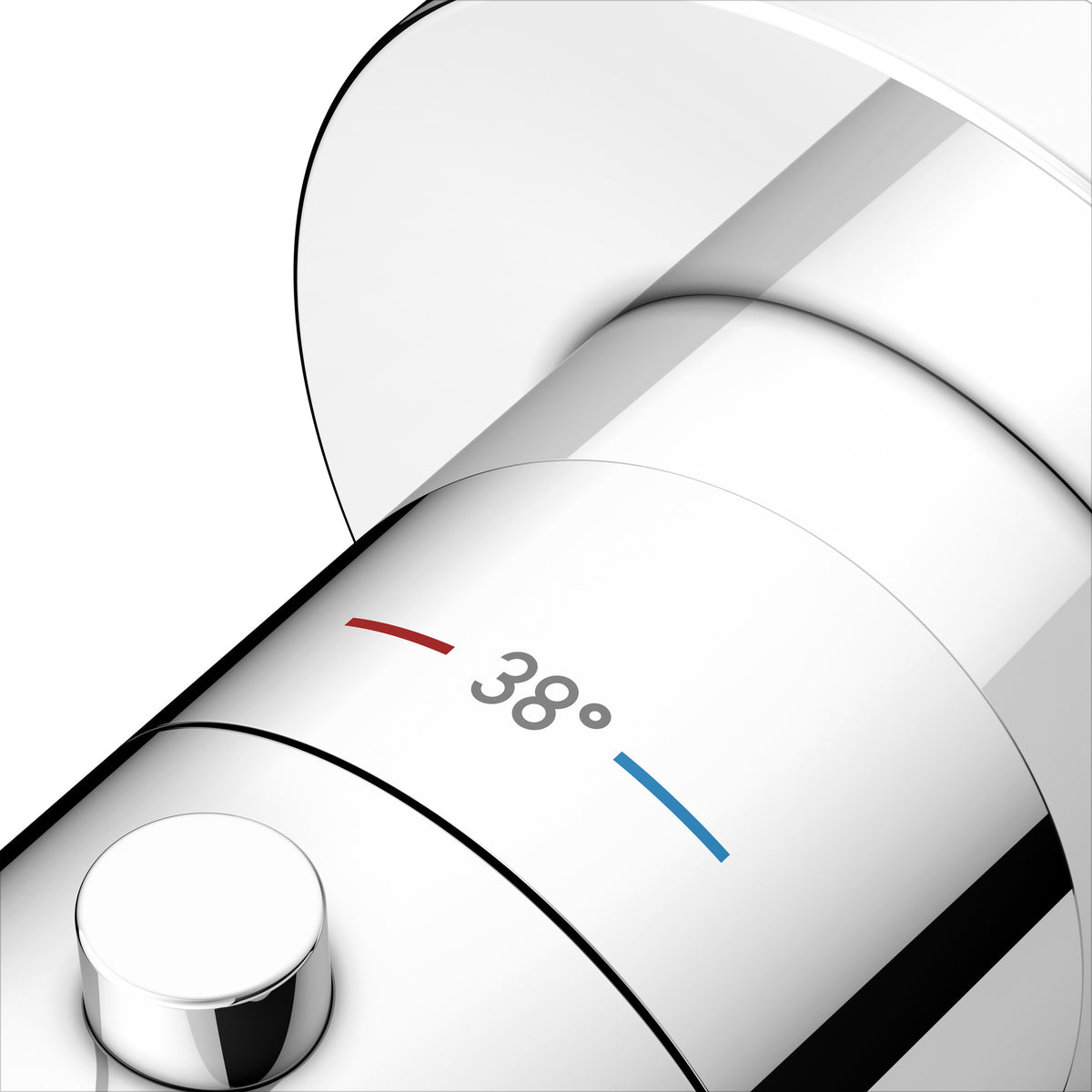 KEUCO IXMO Thermostatarmatur Unterputz rund verchromt – mit Sicherheitssperre bei 38 °C