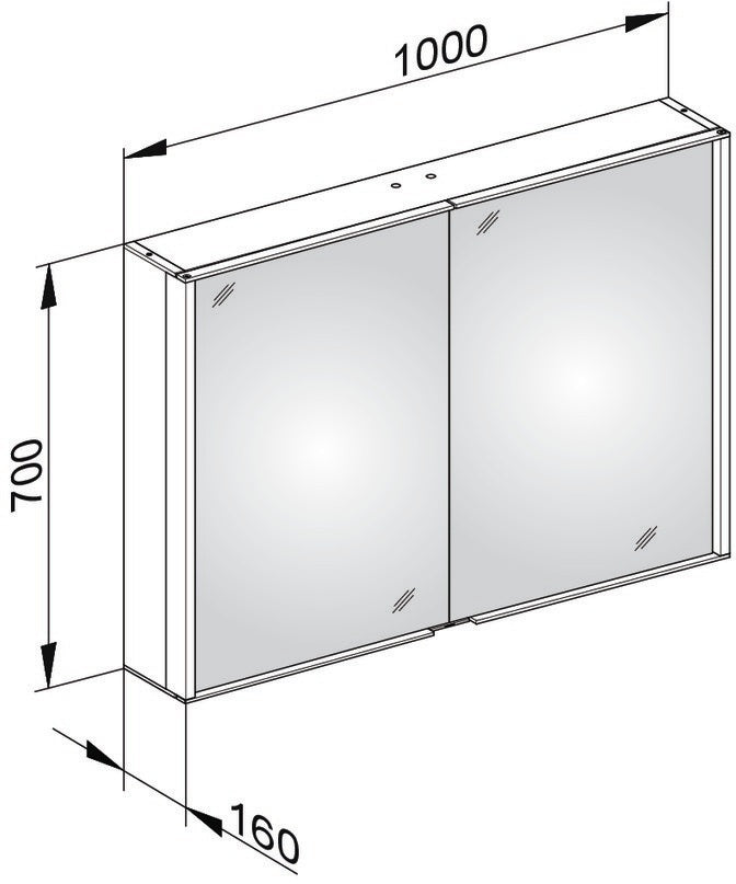 KEUCO Royal Match Spiegelschrank 650 mm – Wandeinbau, LED, 2 Türen, Touch-Dimmer