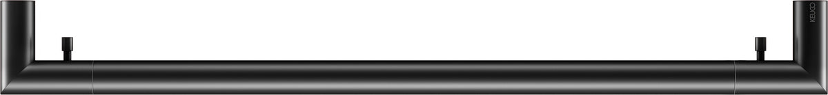 KEUCO REVA Badetuchhalter 600 mm schwarz matt mit integriertem Haken – Wandmontage