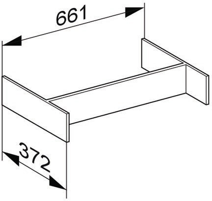 KEUCO Edition 400 Inneneinteilung Größe S für Frontauszug – Möbeltiefe 535 mm, Weiß