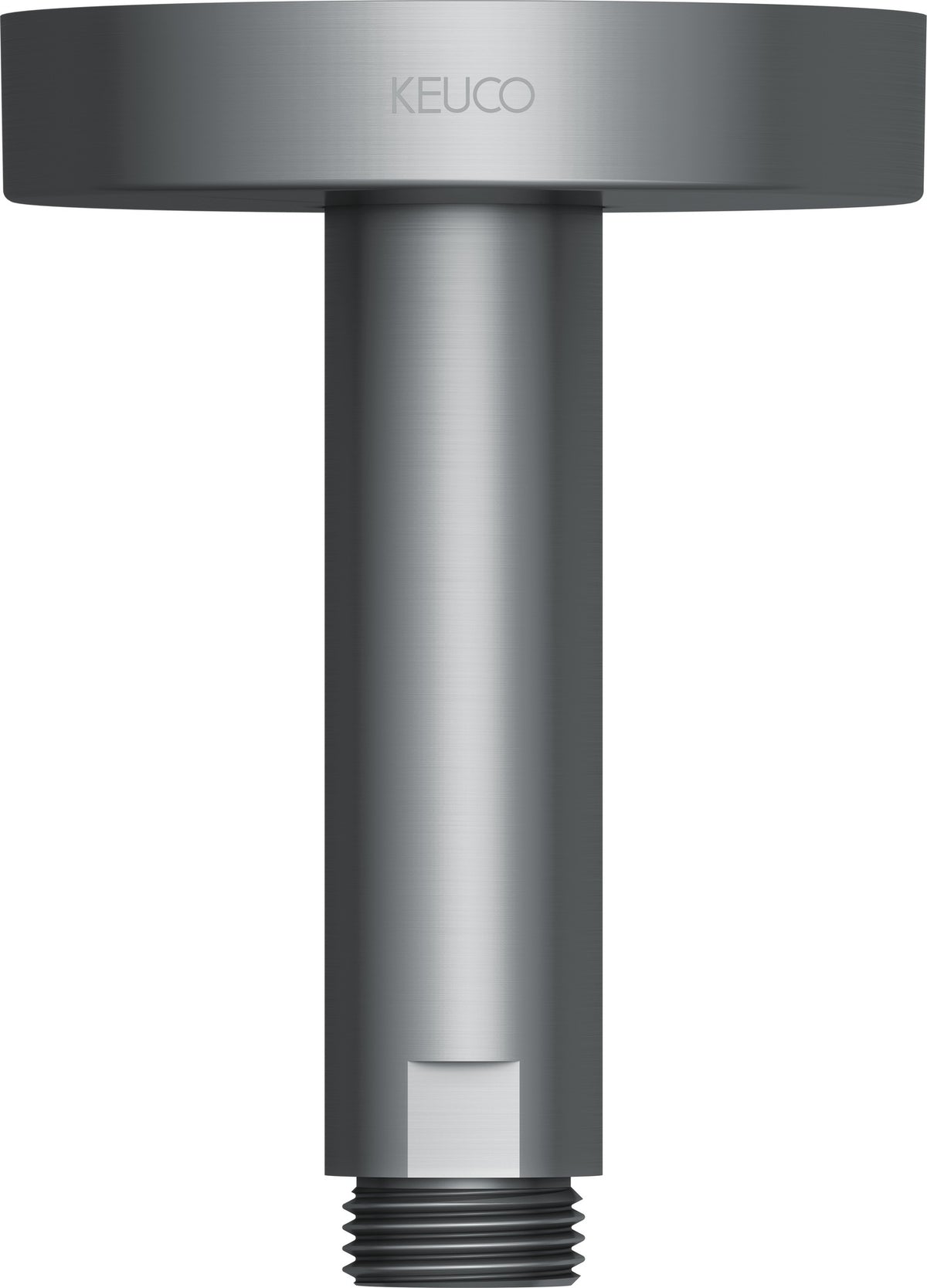 KEUCO Brausearm Elegance 51688, Deckenanschluss, 100 mm, verchromt – Rundes Design für die Deckenmontage