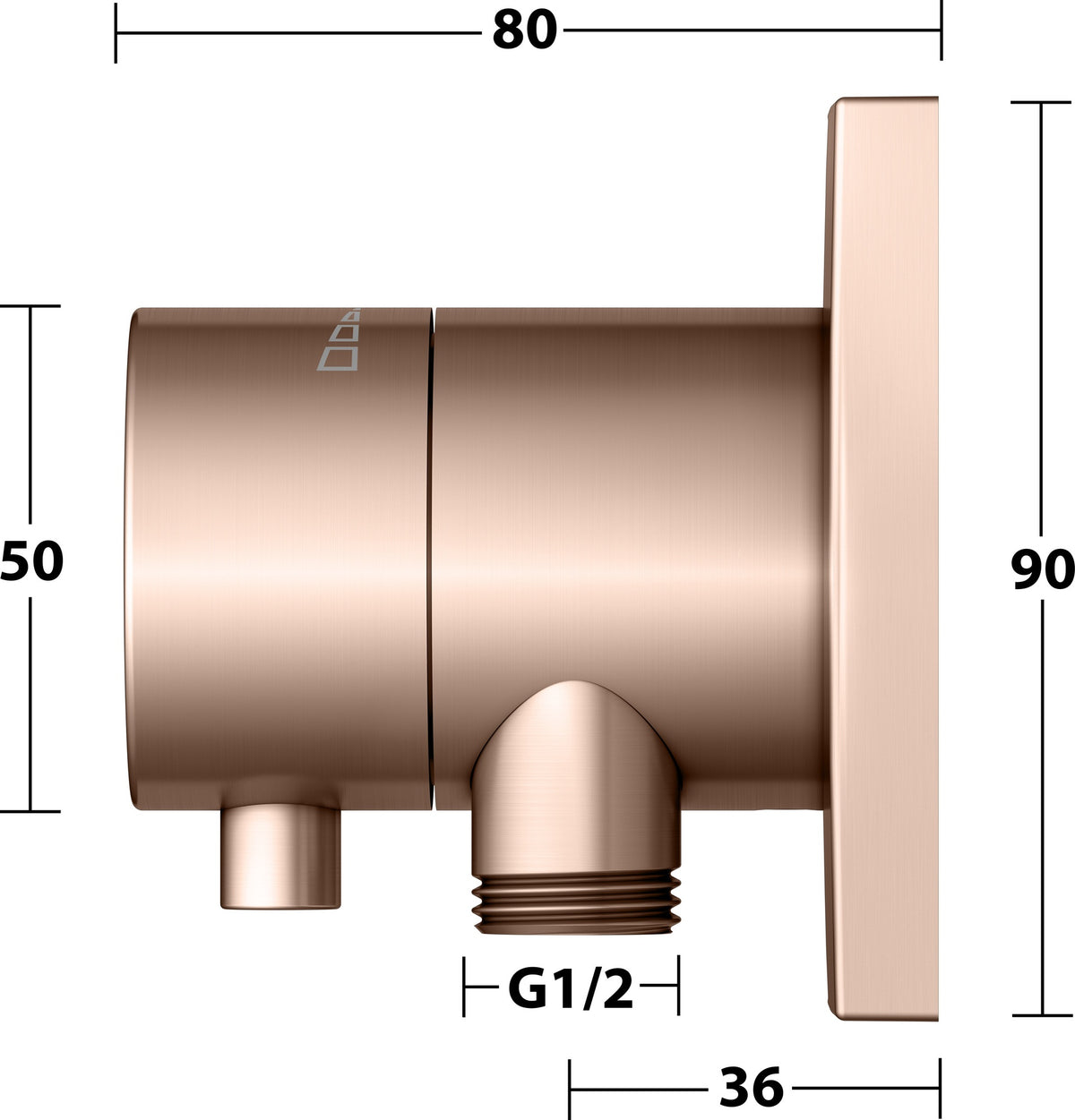KEUCO IXMO Comfort Absperrventil Unterputz DN15 rund Messing gebürstet 59541