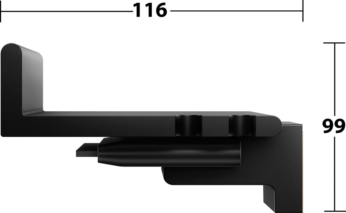 KEUCO REVA Duschablage mit integriertem Glasabzieher – weiß matt, wandmontierbar
