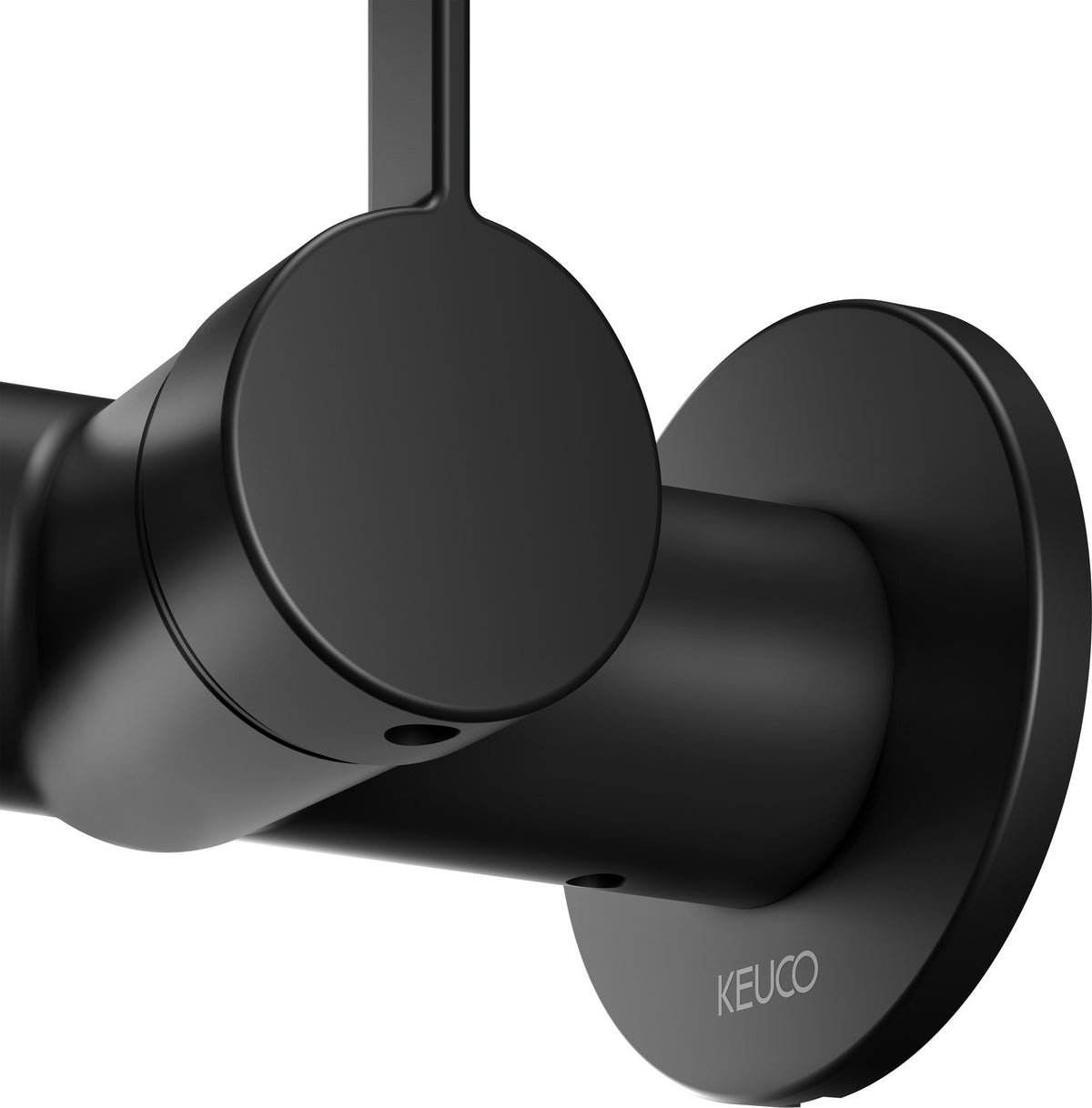 KEUCO IXMO Einhebel-Waschtischmischer Unterputz, rund, Ausladung 165 mm, schwarz matt