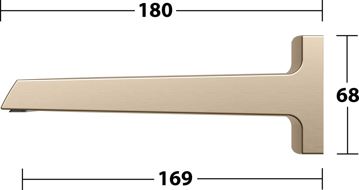KEUCO Schwallbrause meTime_spa 59982 – Wandanschluss, verchromt, Messing, 169 mm Ausladung