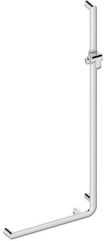 KEUCO Winkelgriff Elegance 31606, verchromt, rechte Ausführung, 401/701 mm – Haltegriff für Wandmontage, 115 kg belastbar