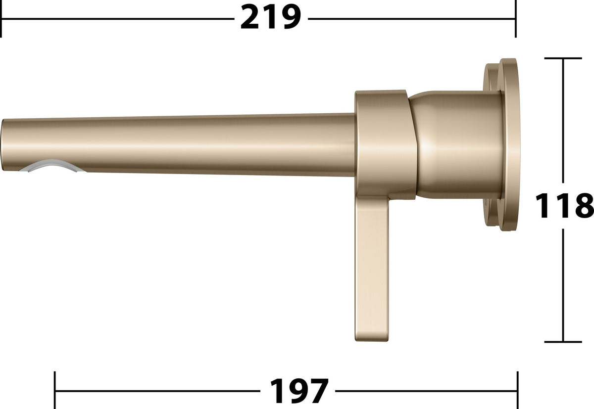 KEUCO Edition 400 Einhebel-Waschtischmischer Unterputz, Ausladung 197 mm, Bronze gebürstet