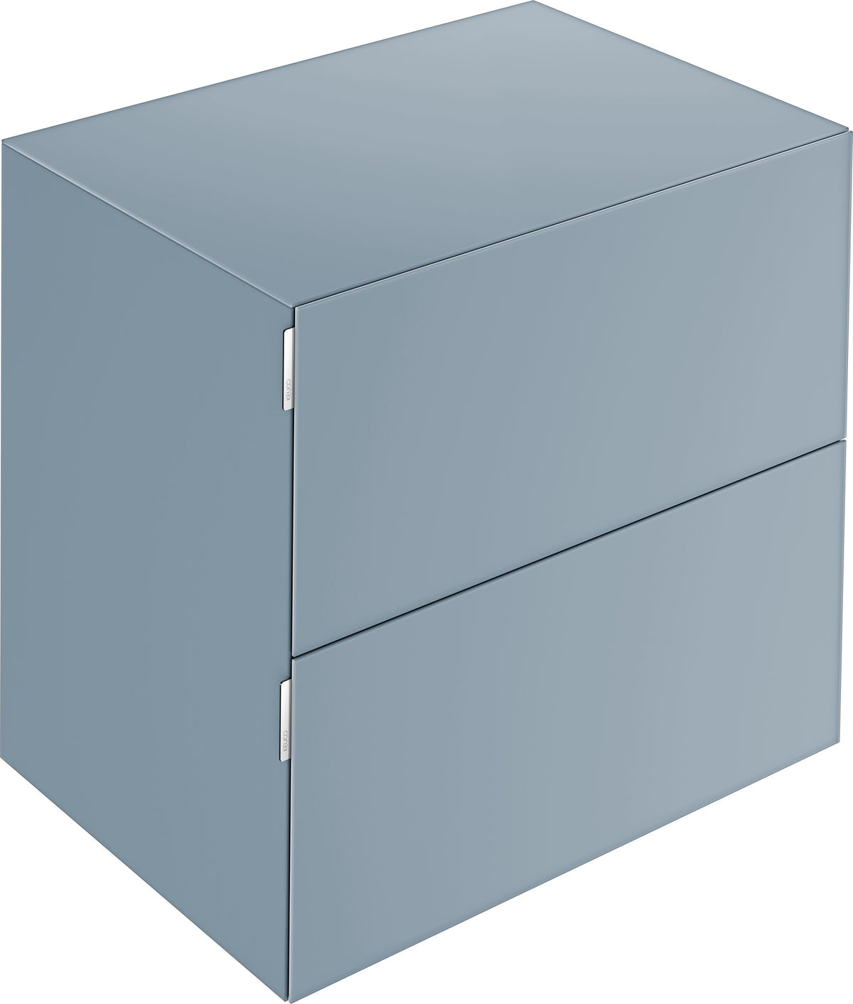 KEUCO Edition 11 Art Sideboard 400 mm mit 2 Auszügen und Beleuchtung – Weiß / Glas Weiß