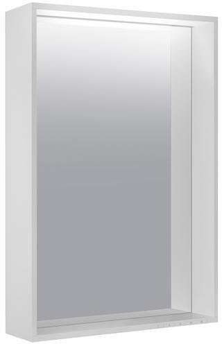 KEUCO Lichtspiegel Plan 07897 – LED-Spiegel mit Touch-Sensorik, 460 x 850 mm, silber-eloxiert